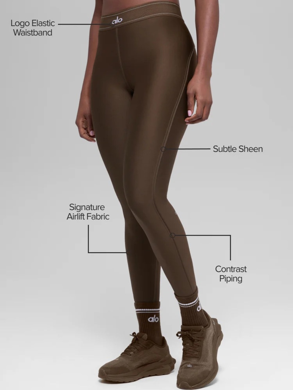 ALO Yoga Airlift High-Waist Suit Up Legging Espresso M New